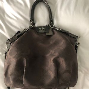 Coach Gray Cloth Purse